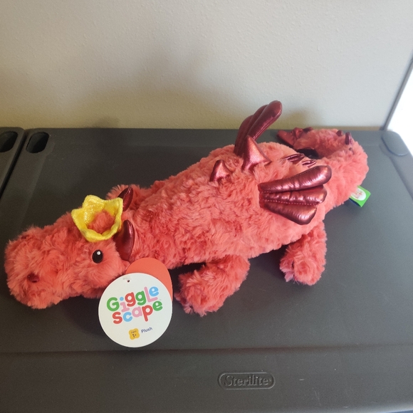 Gigglescape Red Dragon Plush NWT Super Soft Fuzzy New Stuffed Animal Valentine's - Picture 6 of 14